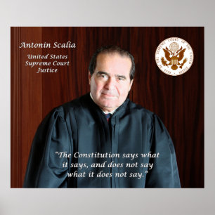 Poster Tribunal Suprême Antonin Scalia & Court Seal