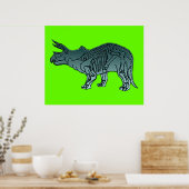 Poster Tricératops (Cuisine)