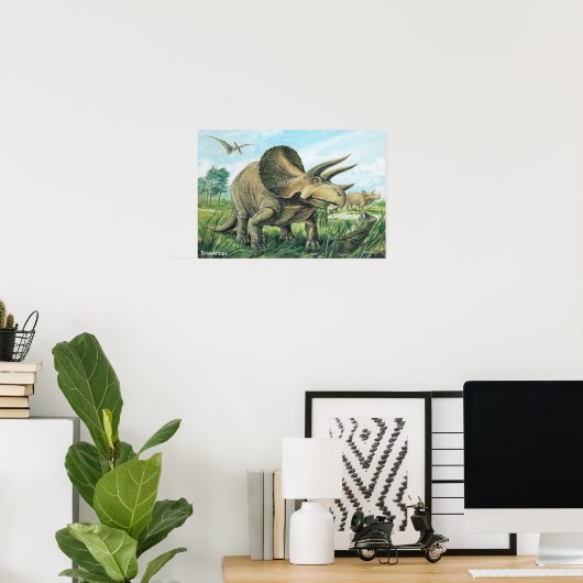 Poster Triceratops (Bureau à domicile)