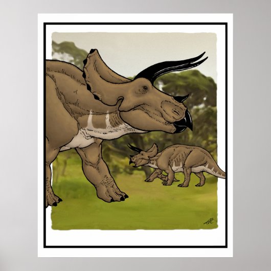 Poster Tricératops #3 (Devant)