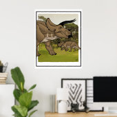 Poster Tricératops #3 (Bureau à domicile)