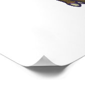 Poster Triceratops Cœur de Rose Rouge (Coin)