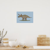 Poster Tricératops de Dinosaure Crétacé (Cuisine)