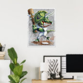 Poster Tricératops Dino Baseball (Bureau à domicile)