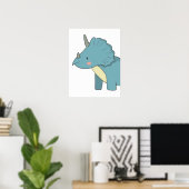 Poster Triceratops Kids Room Dinosaur Wall Art (Bureau à domicile)