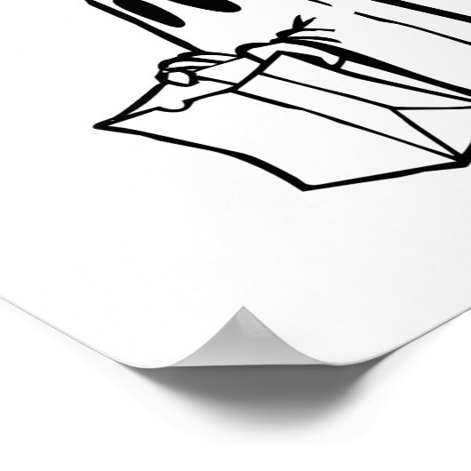 Poster Trick classique ou traitement du fantôme noir et b (Coin)