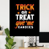 Poster Trick d'Halloween (Bureau à domicile)