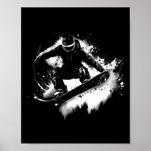 Poster Trick Jump Nez Grab Snowboard