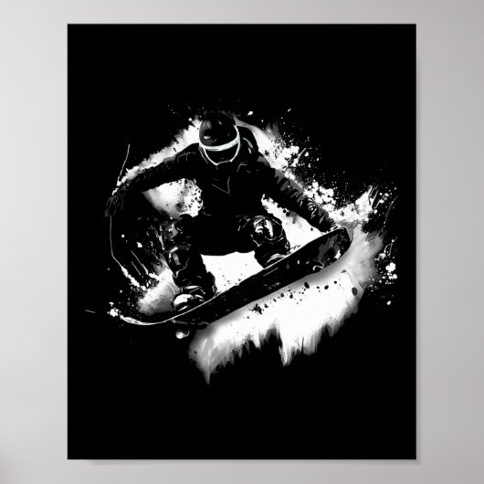 Poster Trick Jump Nez Grab Snowboard (Devant)
