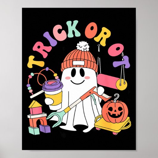 Poster Trick Or Ot Occupational Therast Ghost Halloween W (Devant)