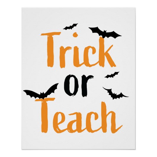 Poster Trick or teach- design Halloween (Devant)