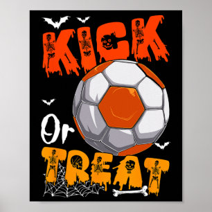 Poster Trick Or Treat Blague Drôle Kick Halloween En Joua