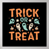 Poster Trick or Treat d'Halloween (Devant)