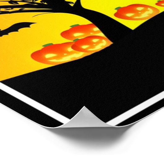 Poster Trick or treat, Halloween soir...Effrayant (Coin)