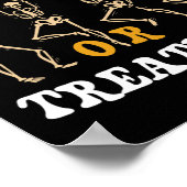 Poster Trick Ou Traitement Physique Thérapie Squelette Pt (Coin)