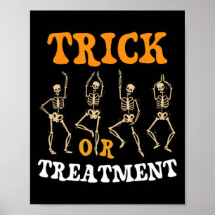 Poster Trick Ou Traitement Physique Thérapie Squelette Pt