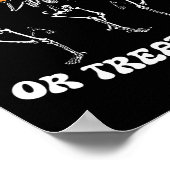 Poster Trick Ou Traitement Physique Thérapie Squelette Pt (Coin)