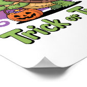 Poster Trick ou Turt Funny Turtle Halloween (Coin)
