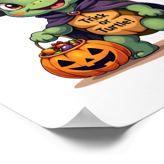 Poster Trick ou Turtle (Coin)