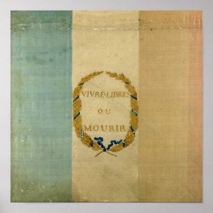 Poster Tricolore with the motto 'Live Free or Die'