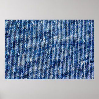 Poster Tricot bleu texture laine fermer fond photo