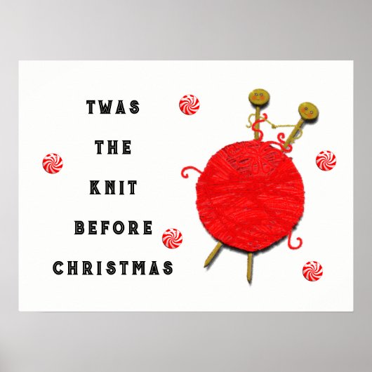 Poster Tricot de Noël Vacances (Devant)