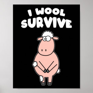 Poster Tricot I Laine Survivre Mouton Artisanat