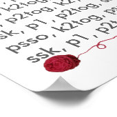 Poster Tricot Lingo Artisanat en Fil Rouge (Coin)