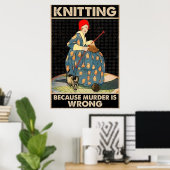 Poster Tricot parce que le meurtre est faux (Bureau à domicile)