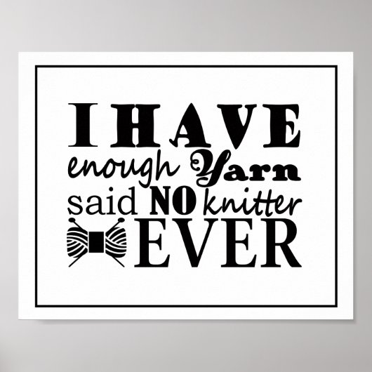 Poster Tricot ・ Pas Suffisamment D'Artisanat À Fils (Devant)