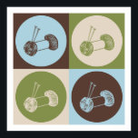 Poster Tricot Pop Art<br><div class="desc">Tricot Pop Art. Obtenez ce design amusant avec votre passe-temps,  votre occupation ou votre obsession sur de grands t-shirts,  autocollants et bien plus encore. Ils font aussi de grands cadeaux !</div>