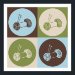 Poster Tricot Pop Art<br><div class="desc">Tricot Pop Art. Obtenez ce design amusant avec votre passe-temps,  votre occupation ou votre obsession sur de grands t-shirts,  autocollants et bien plus encore. Ils font aussi de grands cadeaux !</div>