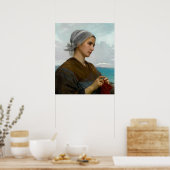 Poster Tricoteuse Bretonne par William-Adolphe Bouguereau (Cuisine)