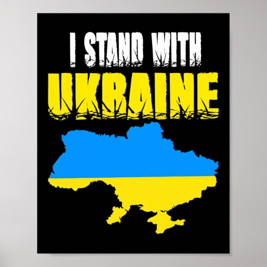 Poster Trident d'Ukraine Drapeau de l'Ukraine Drapeau ukr (Devant)