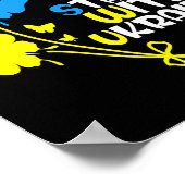 Poster Trident d'Ukraine Drapeau d'Ukraine Drapeau ukrain (Coin)