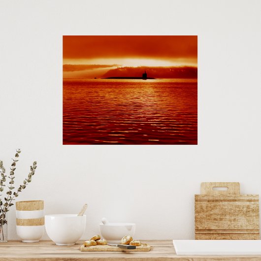 Poster Trident Sub at sunset (Cuisine)