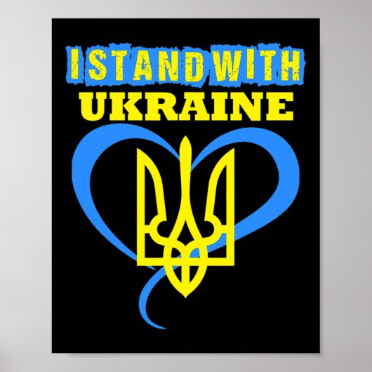 Poster Trident Ukraine Drapeau Ukraine Drapeau Ukrainien (Devant)