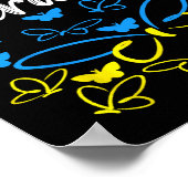 Poster Trident ukrainien Drapeau ukrainien Drapeau ukrain (Coin)