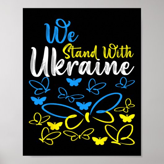 Poster Trident ukrainien Drapeau ukrainien Drapeau ukrain (Devant)