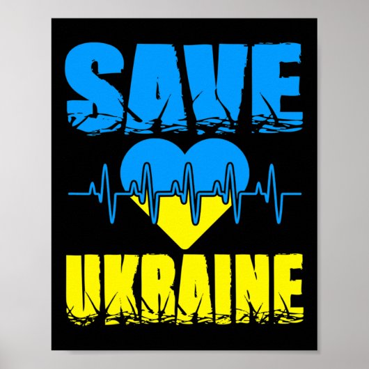 Poster Trident ukrainien Drapeau ukrainien Drapeau ukrain (Devant)