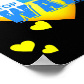 Poster Trident ukrainien Drapeau ukrainien Drapeau ukrain (Coin)