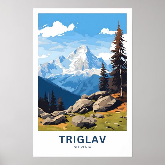 Poster Triglav Slovénie Imprimer Voyage (Devant)