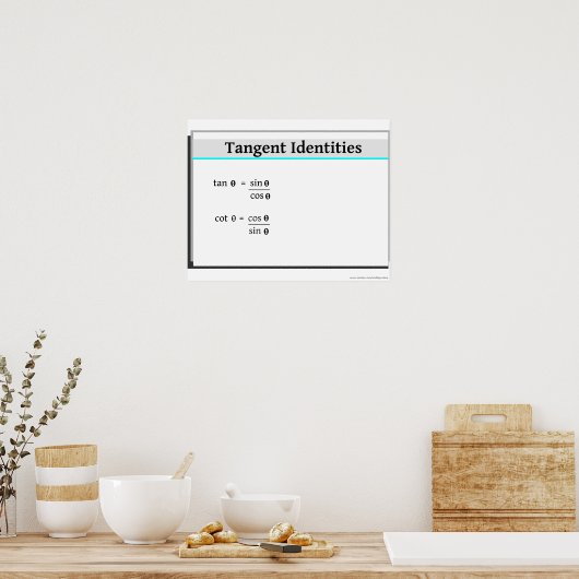 Poster Trigonométrie : Identités tangentes (Cuisine)