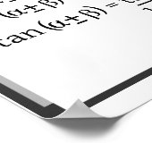 Poster Trigonométrie : Somme / Différences Identités (Coin)