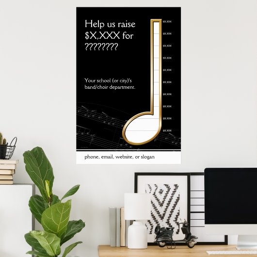 Poster Trimestre Note Musique (Bureau à domicile)