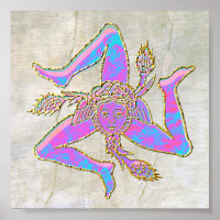 Trinacria sicilienne sur Plaster