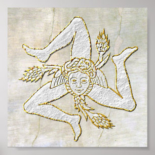 Poster Trinacrie sicilienne sur Plaster