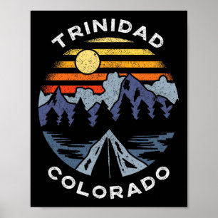 Poster Trinidad Colorado Montagnes Vacances Camping Souve