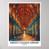 Poster Trinity College Dublin Print - Trinity Library Art (Devant)