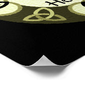 Poster Trinity gris clair et monogramme de poisson noir (Coin)